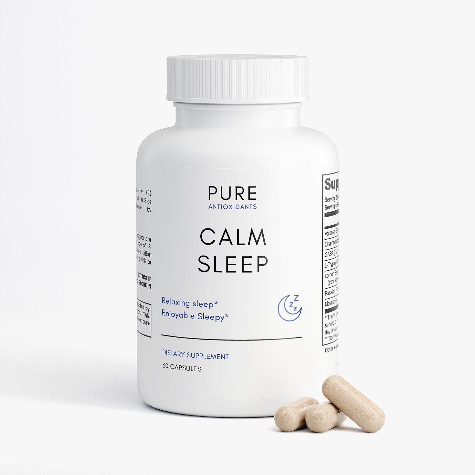 Calm Sleep* - Valerian, Chamomile, GABA, L-Trytophan & More 60 Capsules
