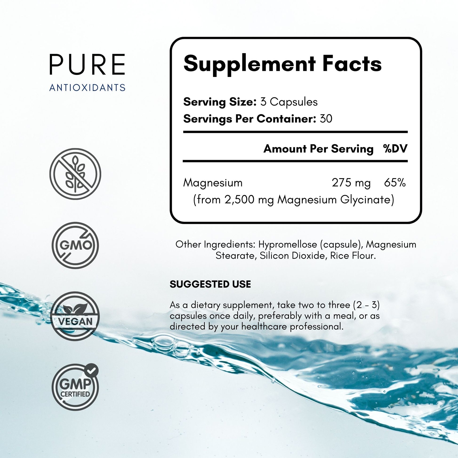 Pure Magnesium Glycinate - 90 Capsules