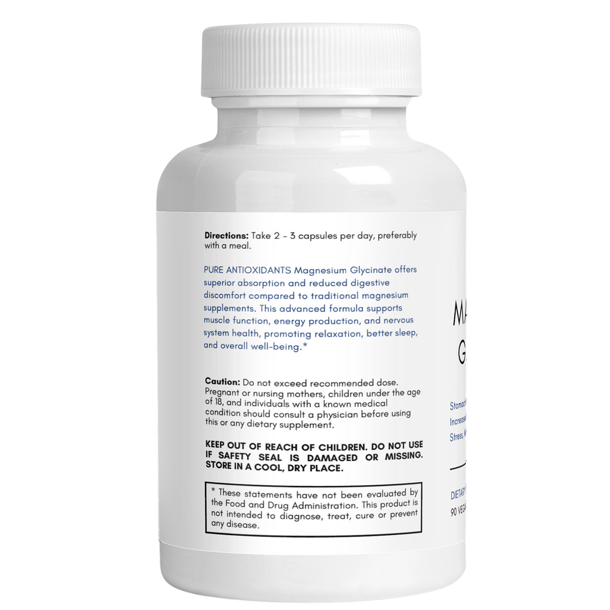 Pure Magnesium Glycinate - 90 Capsules