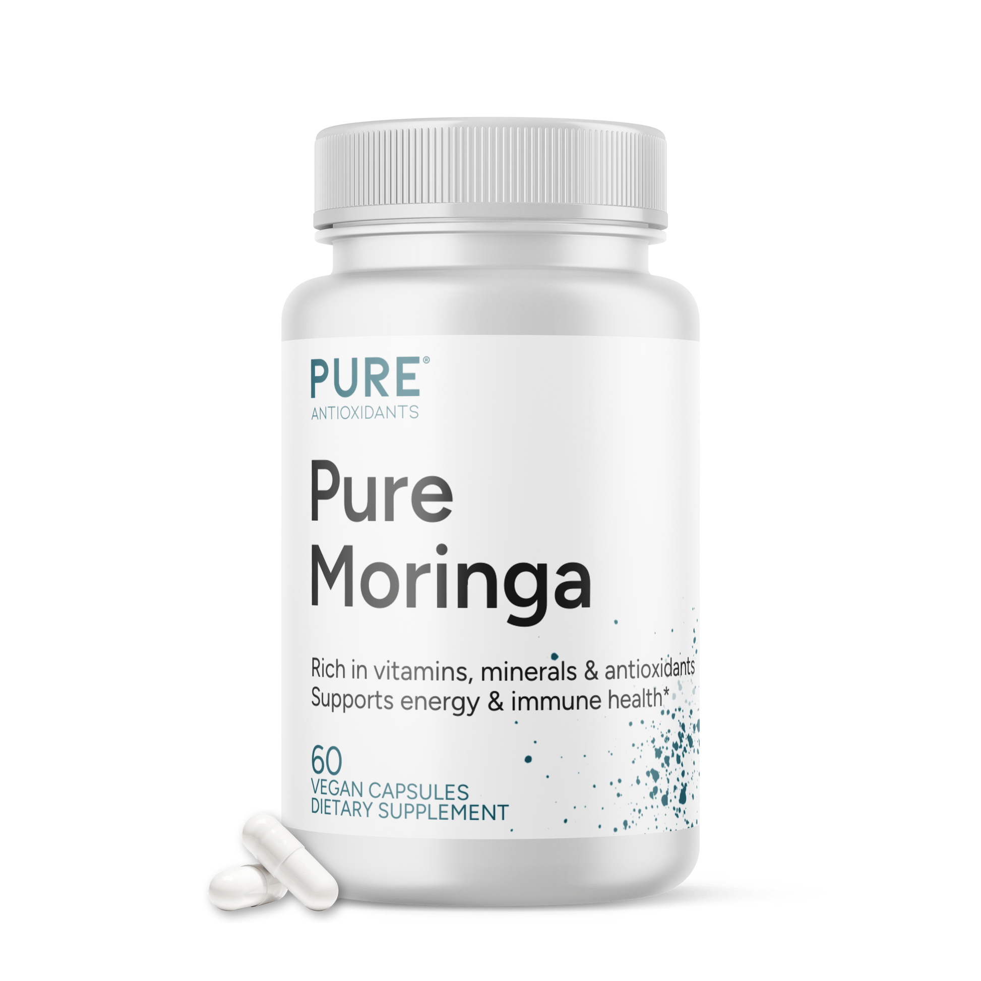 Moringa Pure Capsules - No Fillers - Made in the USA